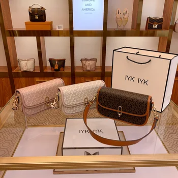 Елегантна дамска чанта през рамо премиум качество с уникален писмото принтом, дизайнерска чанта, чанта през рамо за жени