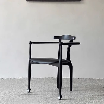 Ергономичен Дървен стол за Хранене Модерен и Луксозен дизайнерски стол с една дръжка за помещения