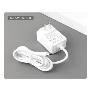 Ефективен адаптер за зареждане от USB TypeC мощност 27 W за нов совалка RPI5 AC100 ~ 240V