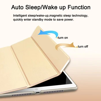 За iPad 10,2-инчов калъф iPad 7th 8th 9th 10th 2022 Pro 9,7 2017 2018 Air1 Air2 Smart Sleep Wake Case Изображение 2