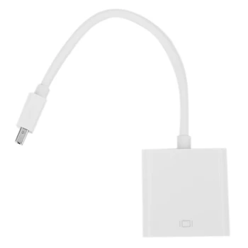 За MacBook Air Pro, iMac, Mac Mini, Mini DisplayPort Thunderbolt Дисплейный Порт Mini DP-VGA Кабел-Адаптер 1080P (бял)