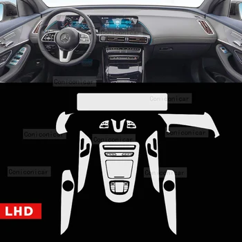 За Mercedes Benz EQC 350 400 2018-2023 Лента на скоростната кутия арматурното табло, Навигационна Автомобилна Вътрешна защитно фолио против надраскване Изображение 2