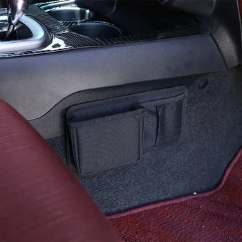 За Toyota Hilux 2015-2021 Странична кутия за съхранение на централната конзола на автомобила, многофункционална тава за мобилен телефон, с черни аксесоари за стайлинг на автомобили