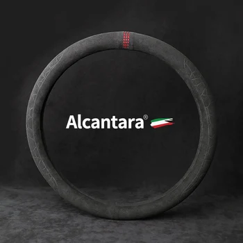 За Venucia T90, 38 см, на кутията на кормилното колело от алькантары, внос кожена покриване на волана с променливо усилване на волана Изображение 2
