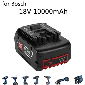 За Електроинструменти на Bosch 18V 10000mAh Акумулаторна Батерия с led Литиево-йонна батерия Заместител на BAT609, BAT609G, BAT618, BAT618G, BAT614