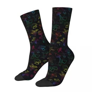Забавен Луд чорап за мъже, приятно пътуване, хип-хоп, Harajuku, гъби, Качествени стелки за момчета, безшевни подарък