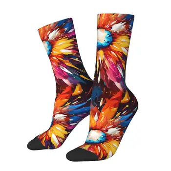Забавен луд чорап за мъже, чудо цвят, хип-хоп Harajuku, Чорапи за момчета с принтом Happy Pattern, на Новост, подарък