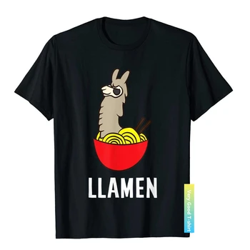 Забавна Лама Ламен, Юфка, Китайска Храна Лама Мъжка Тениска Компанията Чист Стил Тениски В Памучна Тениска Crazy