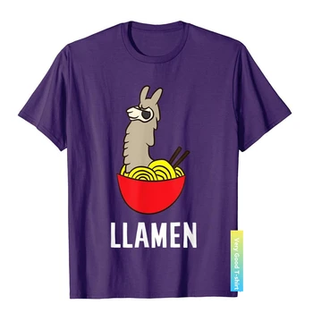 Забавна Лама Ламен, Юфка, Китайска Храна Лама Мъжка Тениска Компанията Чист Стил Тениски В Памучна Тениска Crazy Изображение 2