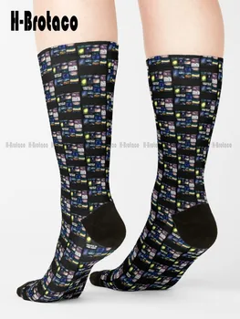 Завинаги В Твоите Мисли (Три) Чорапи За Подложка За мишка Зелен Бейзбол Чорапи Дамски Спортни Обичай Подарък Harajuku Ретро Gd Хип-Хоп Карикатура