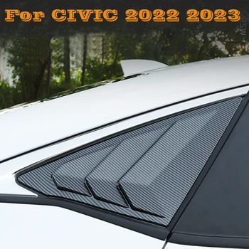 Задната четвърт Спойлер на колата Странична Вентилационна решетка на прозорец за Honda Civic 11-то поколение 2022 2023 козирка