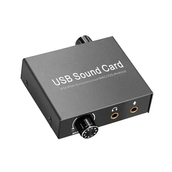 Звукова карта USB-C Аудио Външен 3,5-мм микрофон Аудиоадаптер Звукова карта за преносим КОМПЮТЪР PS4 Слушалки USB Звукова карта