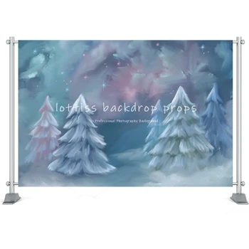 Зимна фотография ръчно рисувани върху сняг, Коледна къща, Снежинка, Деца, момиче, Семеен портрет на рожден ден, снимка-на фона Изображение 2