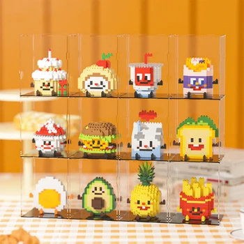 Играчки от градивните елементи на серия Забавни Food В събирането на Торта Кола, Млечен Сандвич Настолни украса на Коледни Подаръци Тухлена играчка за момчета и момичета