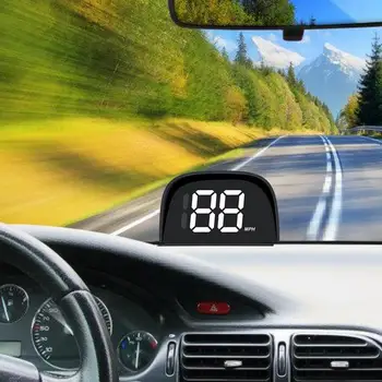 Измерване на скоростта на превозното средство Глава дисплей за автомобили Авто Hud GPS за измерване на скоростта на USB е plug-и-play Hud Цифров Hud скоростомер Изображение 2
