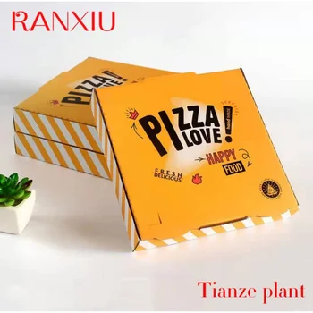 Изработена по поръчка евтина кутия за пица с различни размери с логото на дървесина кутия за пица по поръчка, кутия за пица по поръчка