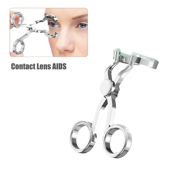 Инструмент за премахване на контактни лещи за грижа за очите за жени, силикон пинсети с мек връх, инструменти за носенето на лещи, аксесоари за обективи