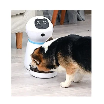Интелигентен автоматичен фидер на домашни любимци с 4 хранения, Автоматичен звук опаковка храна за кучета и котки