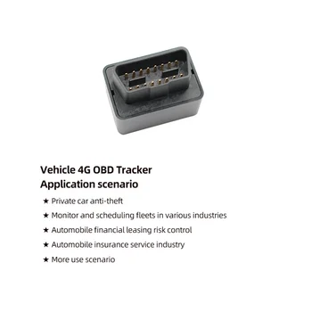 Истински 4G LTE GPS тракер Автомобили OBD локатор Вибрационна аларма Геозащита Безплатно приложение IMEI за цял живот Изображение 2