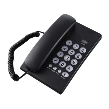 Кабелен стационарен телефон с многократно набор от голямо количество стаи за възрастните хора с кабелен телефон хендсфри Изображение 2