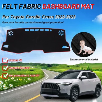Калъф за арматурното табло, филцови тъкани, подложка за арматурното табло, козирка, защита от uv лъчи, подложка за таблото за Toyota Corolla Cross 2022-2024