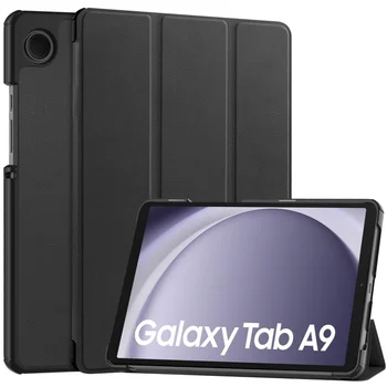 Калъф за таблет Samsung Galaxy Tab A9, 8,7-инча кожен калъф за таблет с тройно разгъване