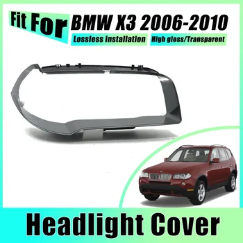 Капак Фарове LH-RH За BMW X3 2006-2010 E83 2007 Покриване На Светлина Прозрачна Предна Леща Противотуманный Лампа Фарове Автомобилни Аксесоари