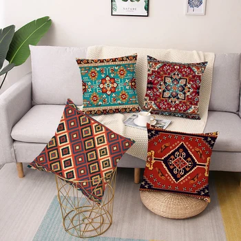 Квадратна калъфка за възглавница с геометрични цвете, авто диван, офис стол, минималистичные аксесоари за декорация на дома
