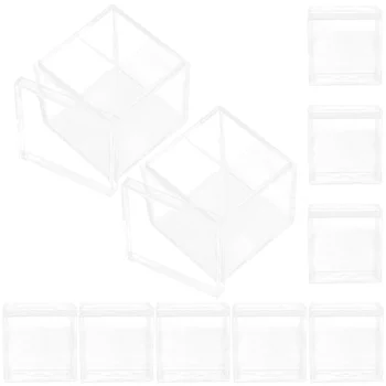 Квадратни практични кутии за съхранение, фигурки, прозрачни витрини, малка акрилна кутия, акрилни куб, кутия, малки акрилни кубчета