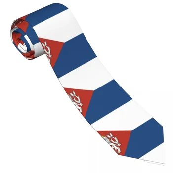 Класическа вратовръзка за мъжете Копринени мъжки вратовръзки за сватба Бизнес Вратовръзка за възрастни Случайни Алтернативен Вратовръзка с флага на Чешката Република
