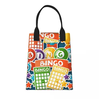 Книжен играта на бинго, изолирано чанта за обяд за къмпинг, водоустойчив термоохладитель, кутия за bento, дамски, Детски чанти-тоут Изображение 2