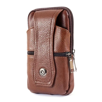 Кожена мъжка поясная чанта в стил ретро, модерни многофункционални чанти за отдих на открито, нови мъжки чанти, каишка за носене, кутия за мобилен телефон за мъже