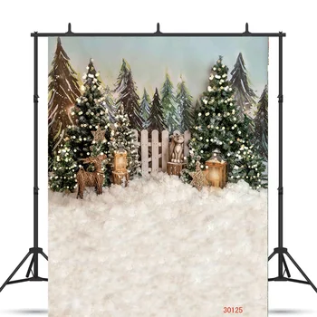 Коледно дърво SHENGYONGBAO, Фон за снимки, Снежна Подарък, декорация за партита, Детски банер, Празничен подпори за фото студио DN-02 Изображение 2