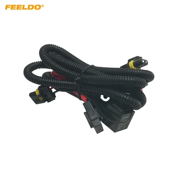 Комплект за преобразуване на FEELDO Auto 12V 35W/55W Реле лампи Теглене кабели За H1 HID Крушки на фаровете Адаптер HID