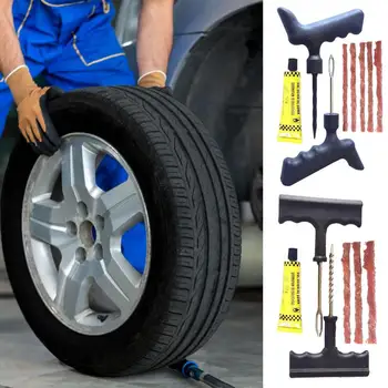 Комплект за ремонт на гуми, гума цимент със силна адгезией, комплект за ремонт на гуми, инструмент, комплект за ремонт на гуми за автомобилни гуми Изображение 2