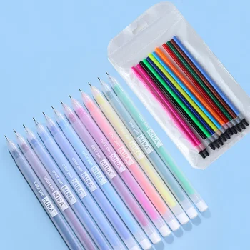 Комплект цветни гелевых дръжки Kawaii ярки цветове, химикалка писалка за списание сладки, ученически пособия, Корейски канцеларски материали