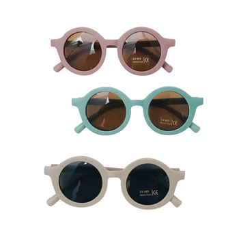 Корейската Мода Кръгли Детски Слънчеви Очила Класически Красиви Момичета, Момчета, Детски Слънчеви Очила с UV400 Защитни Очила Baby Gafas De Sol Изображение 2