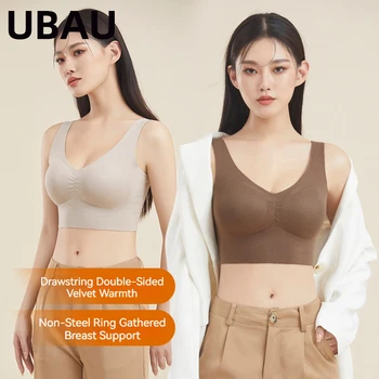 Корейското бельо UBAU, дамско бельо 2023, топлинни блузи, дамско бельо, сутиени, топ, жилетка, Луксозно Дамско зимно бельо Изображение 2