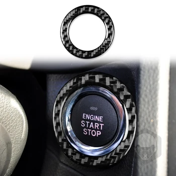 Корнизи за интериора на Subaru Forester 2013-2018 Декорация пръстена на ключа за запалване, за Довършителни работи на покрива, Стикер на автомобилни аксесоари от въглеродни влакна