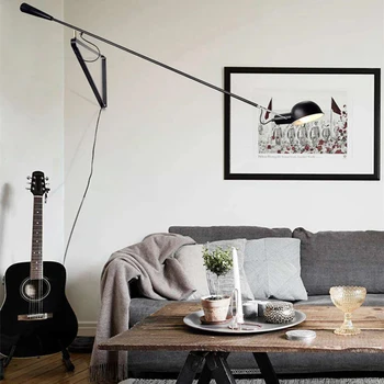Креативна лампа с дълъг лост, Нощно шкафче за хранене, Индивидуални Минималистичные лампи, Скандинавски постмодернистский монтиран на стената лампа с дълъг шестия CX156DS