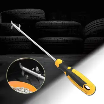 Кука за автоматично почистване на гуми, Многофункционален инструмент за премахване на малки камъни от гуми за автомобили, камиони, мотоциклети, Велосипеди, Инструмент за почистване на гуми