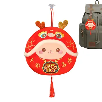 Кукла-талисман на нова година на Дракона, Меки играчки, Плюшен Кукла 2024, Китайски Коледен Сувенир с животни от Зодиака, Пълнени с Плюш