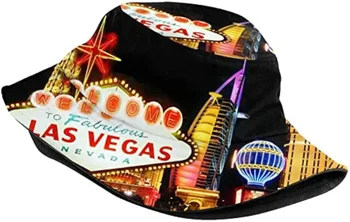 Лас Вегасская панама, Модни упаковываемая солнцезащитная шапка за пътуване на открито, Рибарска шапка, шапка за мъже, жени, юноши Изображение 2