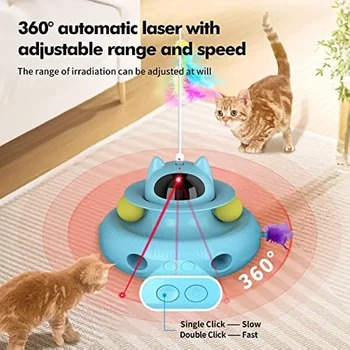 Леки котки, 4 И Играчки за зареждане на Toy Automatic Indoor 1, Интерактивна, за упражнения Котка