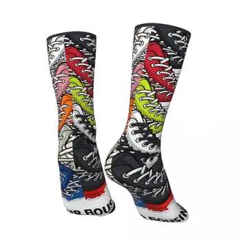 Лимузини За Краката си Луд Мъжки компресия чорапи Унисекс Колекция От обувки С рисунки Harajuku Pattern Printed Crew Socks Изображение 2