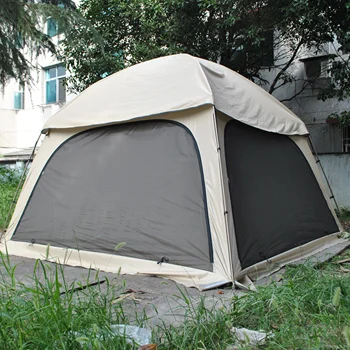 Луксозен палатка високо качество на 6 души, куполна палатка за 6 души за Семейни шатри, Слънцезащитни глампинговый палатка за 6 души, на големия куполна палатка с 4 врати
