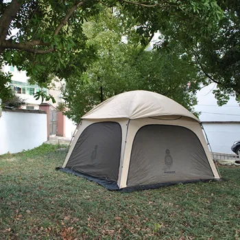 Луксозен палатка високо качество на 6 души, куполна палатка за 6 души за Семейни шатри, Слънцезащитни глампинговый палатка за 6 души, на големия куполна палатка с 4 врати Изображение 2
