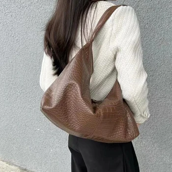 Луксозни модни чанти през рамо дамски чанти с каменен модел 2022, дизайнерски чанти с голям капацитет, ретро пътен клатч за партита, портфейл Изображение 2