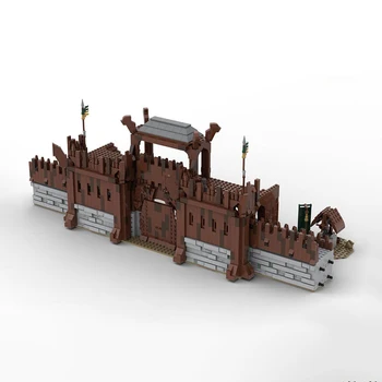 Магически пръстени Moc Строителни блокчета Сцена от филма UCS Модел на замъка Great Walls Тухли САМ Събрание Гледка към улицата Играчки Подаръци Изображение 2