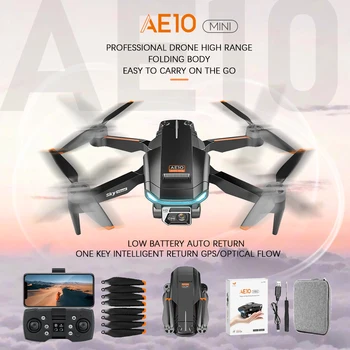 МИНИ-Дрон AE10 Професионална HD Камера Dron Оптична Локализация Поток Тристранен Заобикаляне на Препятствия Квадрокоптер Играчка За Подарък
